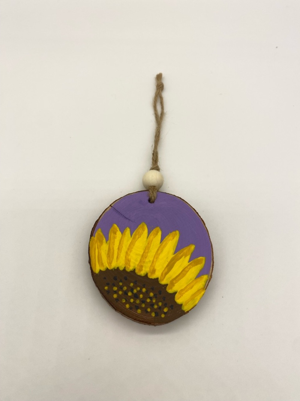 Sunflower Wood Ornament Hand Painted